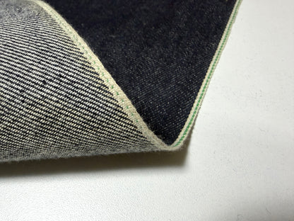 Okayama Denim | 13 oz Indigo Japanese denim Fabric Green Selvage