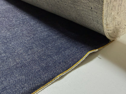 Okayama Denim | 12 oz Indigo Japanese denim Fabric Yellow Selvage