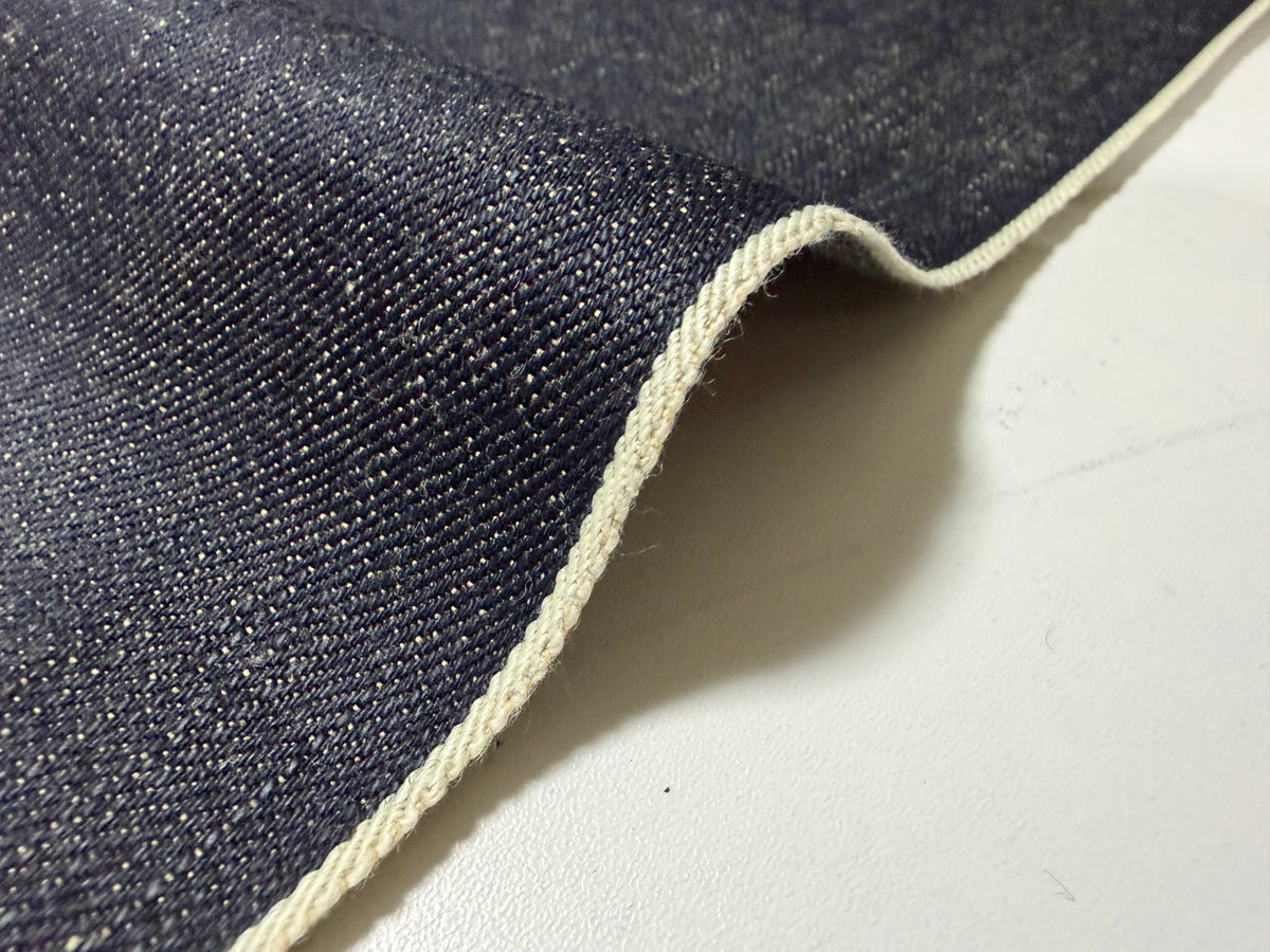 Okayama Denim | 13.8 oz Indigo x Light Beige Slubby Selvage Japanese Fabric