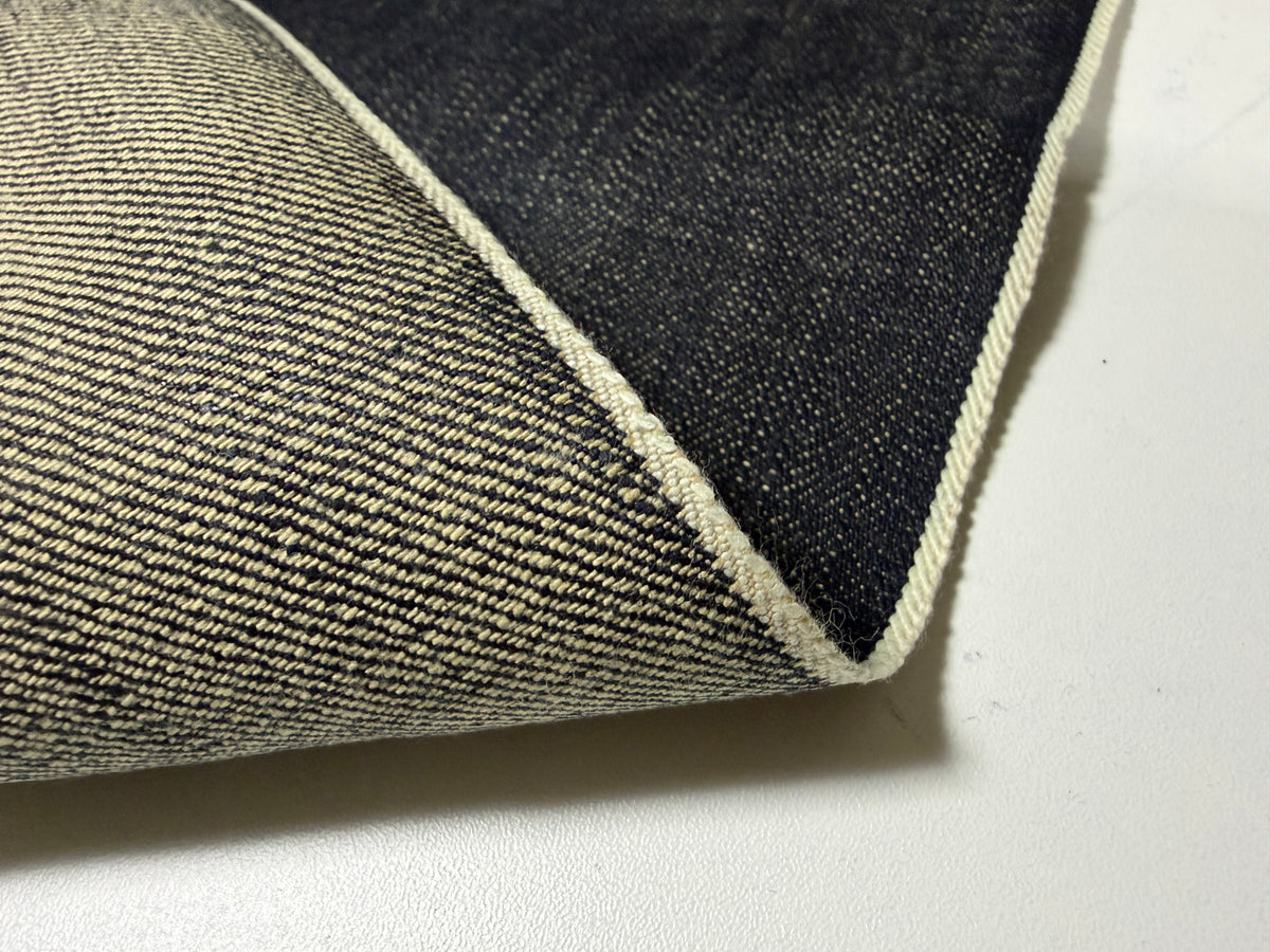 Okayama Denim | 13.8 oz Indigo x Light Beige Slubby Selvage Japanese Fabric