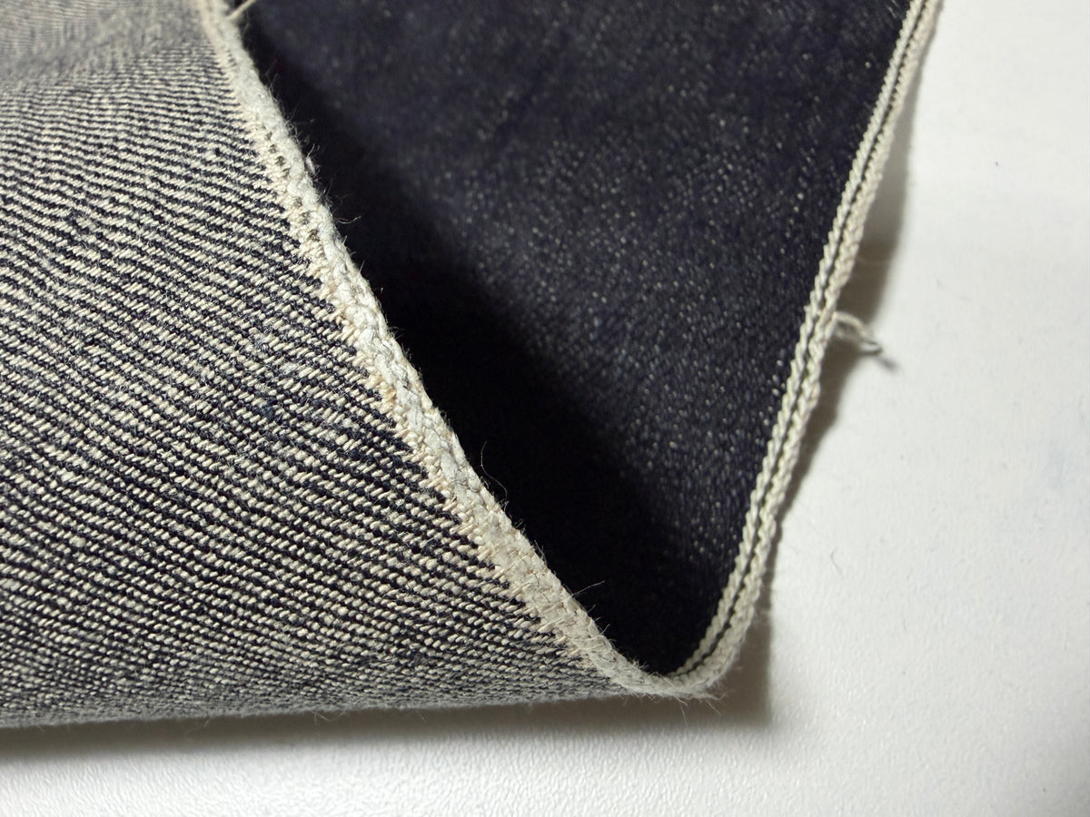 Okayama Denim | 12.25oz Indigo Japanese Selvage (Rare Khaki) Denim