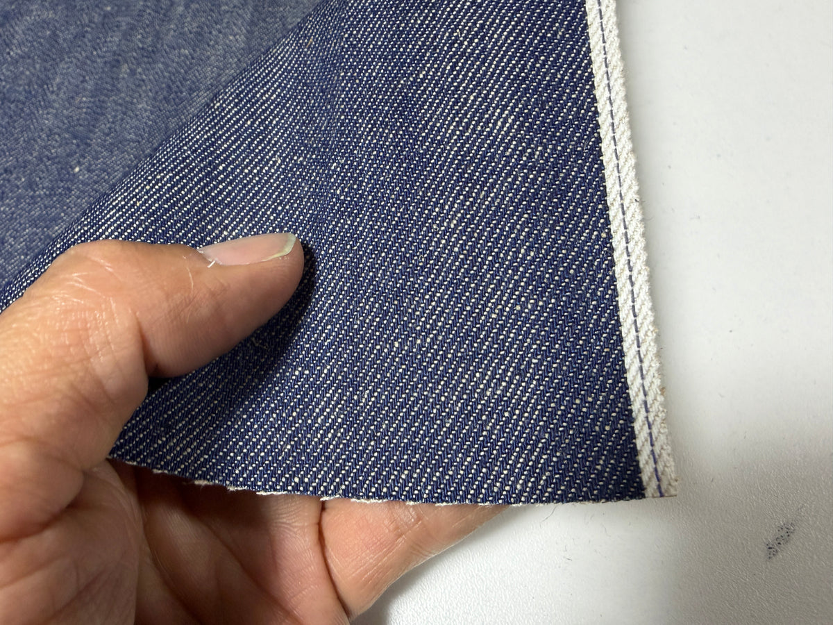 Okayama Denim | 9.5oz Cotton Linen Selvage Japanese Indigo by Yard