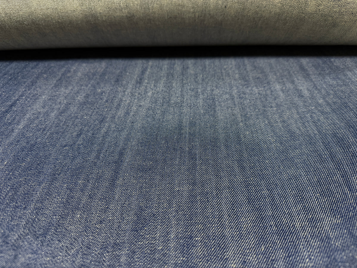 Okayama Denim | 9.5oz Cotton Linen Selvage Japanese Indigo by Yard