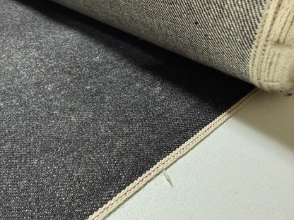 Okayama Denim | 14.7 oz Japanese Cotton Black Selvage Denim Red Selvage