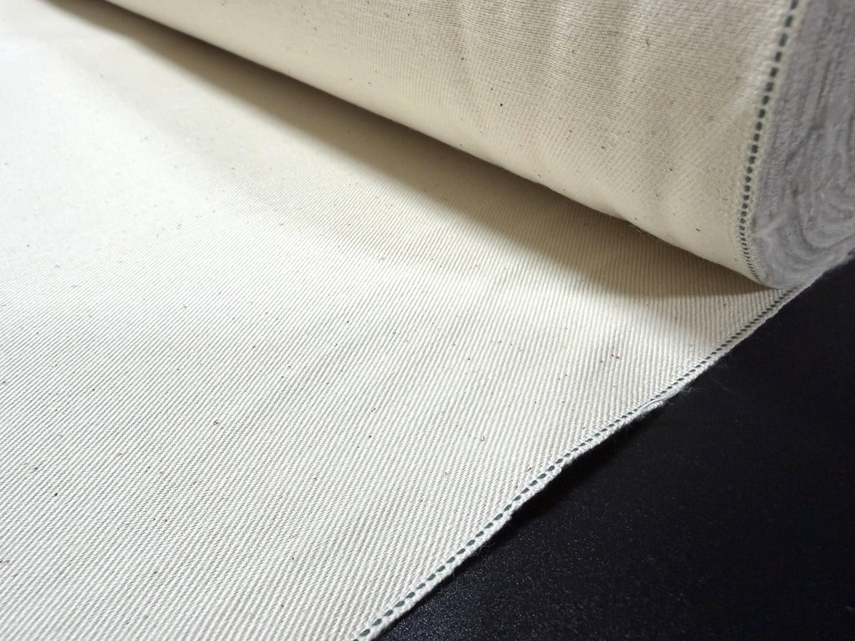 Okayama Denim From Japan | 8 oz Ecru "Left-Hand" Twill Japanese Selvage Denim by Yard