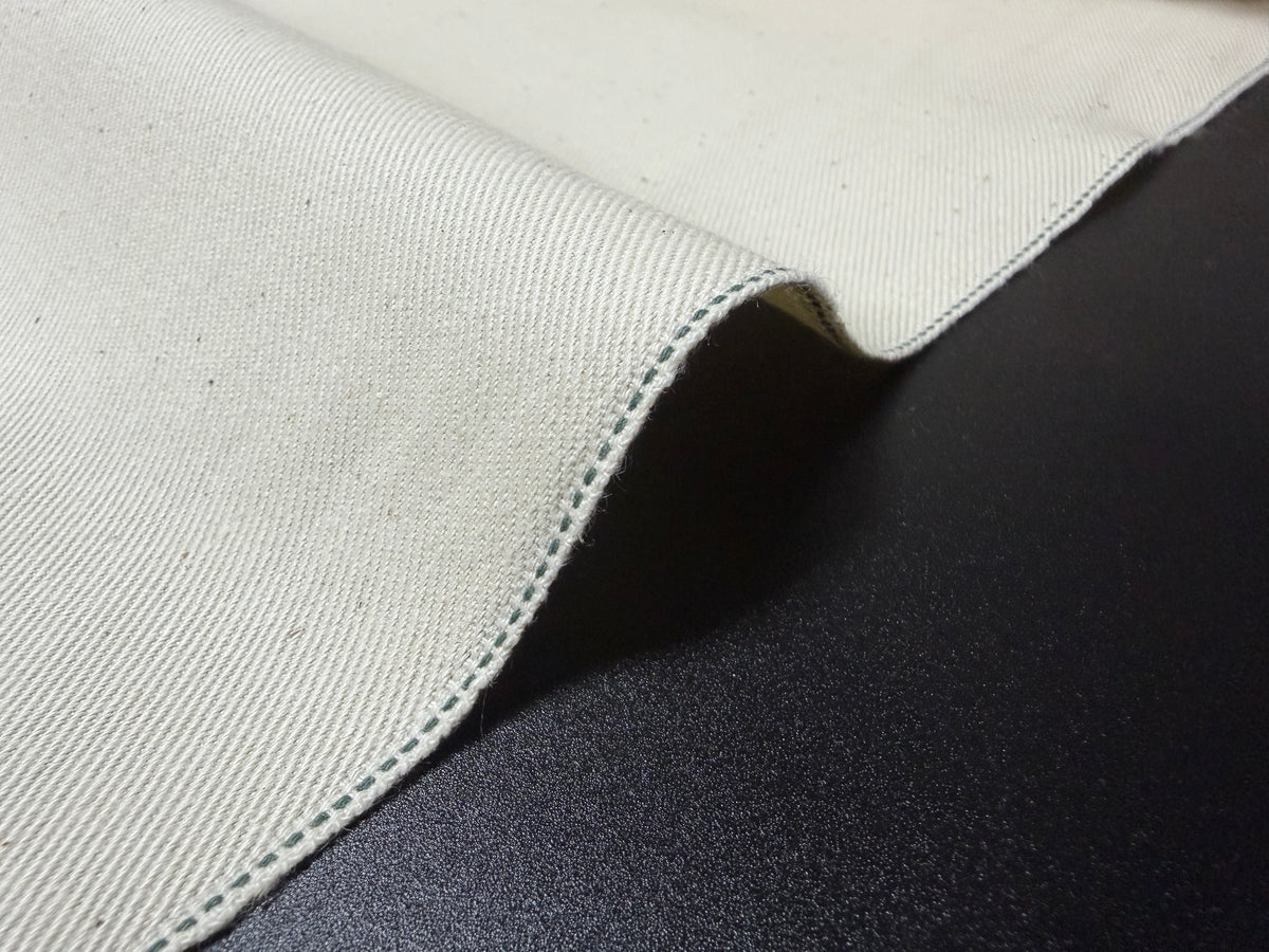 Okayama Denim From Japan | 8 oz Ecru "Left-Hand" Twill Japanese Selvage Denim by Yard