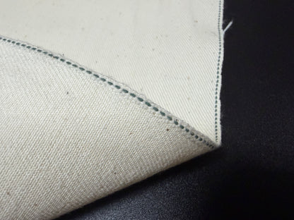 Okayama Denim From Japan | 8 oz Ecru "Left-Hand" Twill Japanese Selvage Denim by Yard