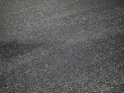 Close-up of Okayama Denim 10.5 oz Japanese Cotton Black Selvage Denim fabric texture.