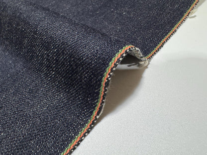 Okayama Denim | 21oz Japanese Heavy Ounce Indigo Selvage fabric detail showcasing rich texture and unique selvage edge.