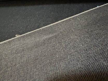 Okayama Denim 13.5 oz black/gray Selvage Japanese Denim showing premium texture and fabric details.